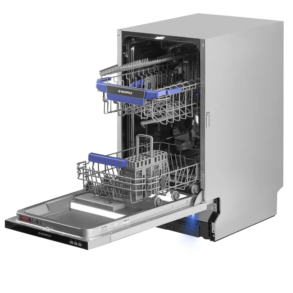 Фото 6 Встраиваемая посудомоечная машина Maunfeld Light Beam MLP-08I 45 см 5 программ цвет белый Фото 6 Встраиваемая посудомоечная машина Maunfeld Light Beam MLP-08I 45 см 5 программ цвет белый