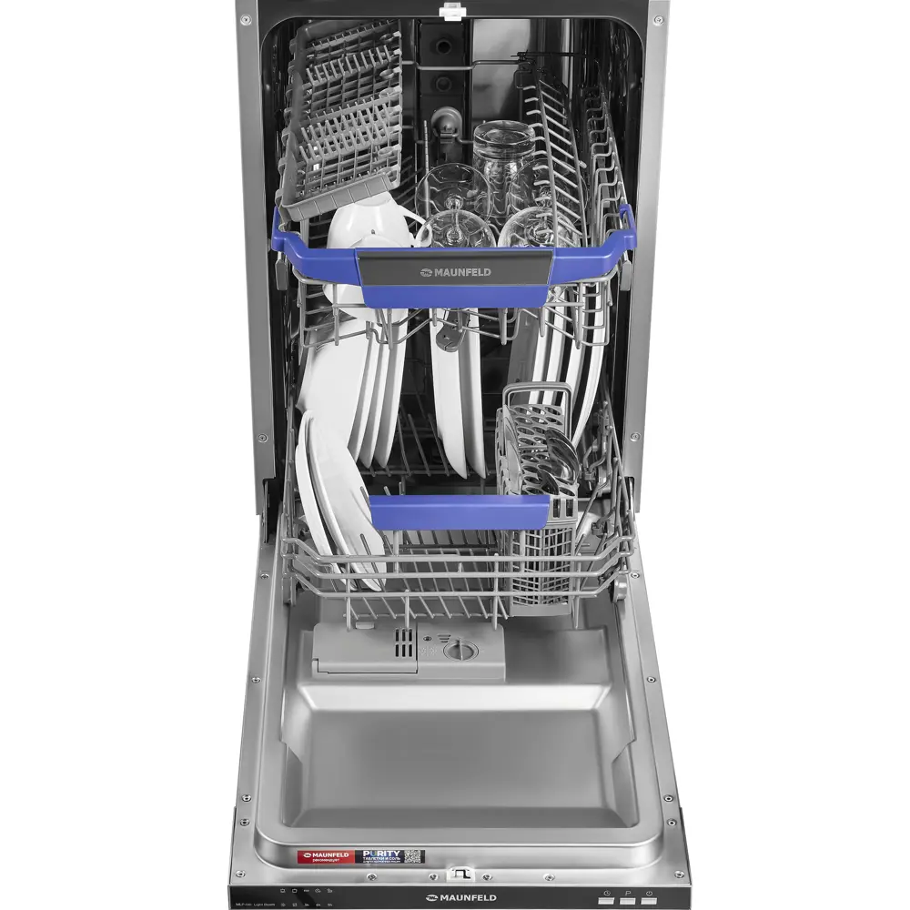 Фото 7 Встраиваемая посудомоечная машина Maunfeld Light Beam MLP-08I 45 см 5 программ цвет белый Фото 7 Встраиваемая посудомоечная машина Maunfeld Light Beam MLP-08I 45 см 5 программ цвет белый