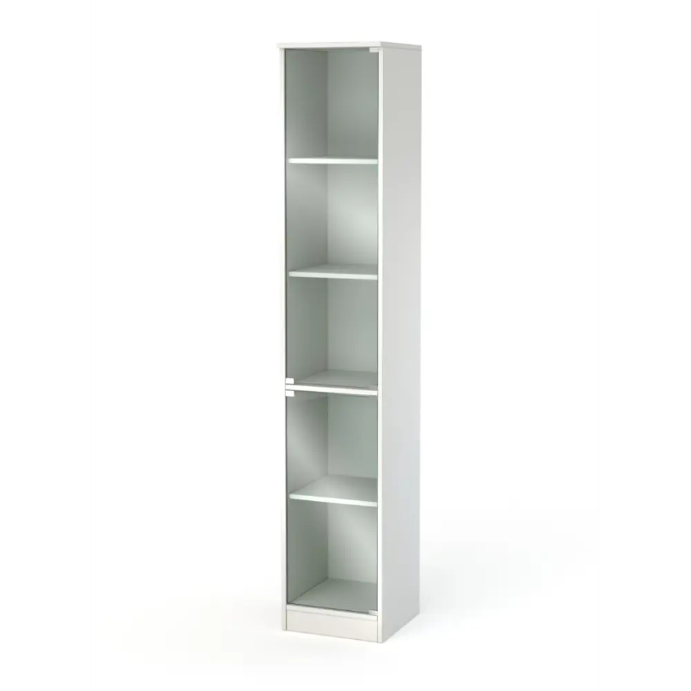 Фото Шкаф-витрина 35x192 см ШВ-52 ЛДСП цвет белый Фото Шкаф-витрина 35x192 см ШВ-52 ЛДСП цвет белый