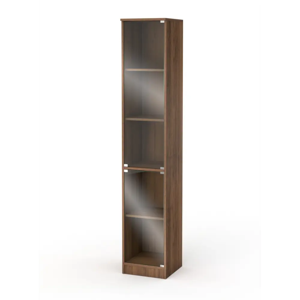 Фото Шкаф-витрина 35x192 см ШВ-52 ЛДСП цвет орех