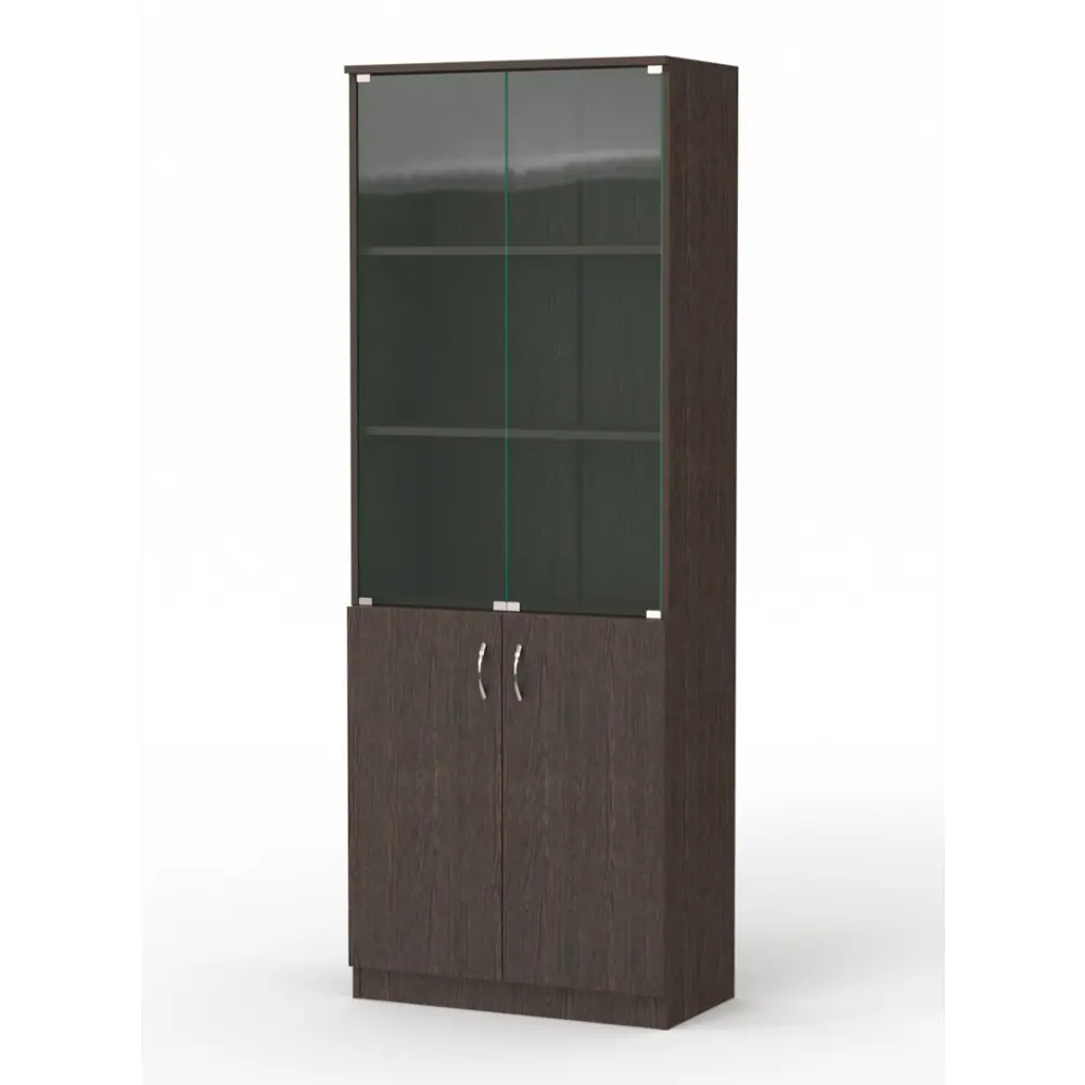 Фото Шкаф-витрина 71x192 см ШВ-56 ЛДСП цвет венге Фото Шкаф-витрина 71x192 см ШВ-56 ЛДСП цвет венге