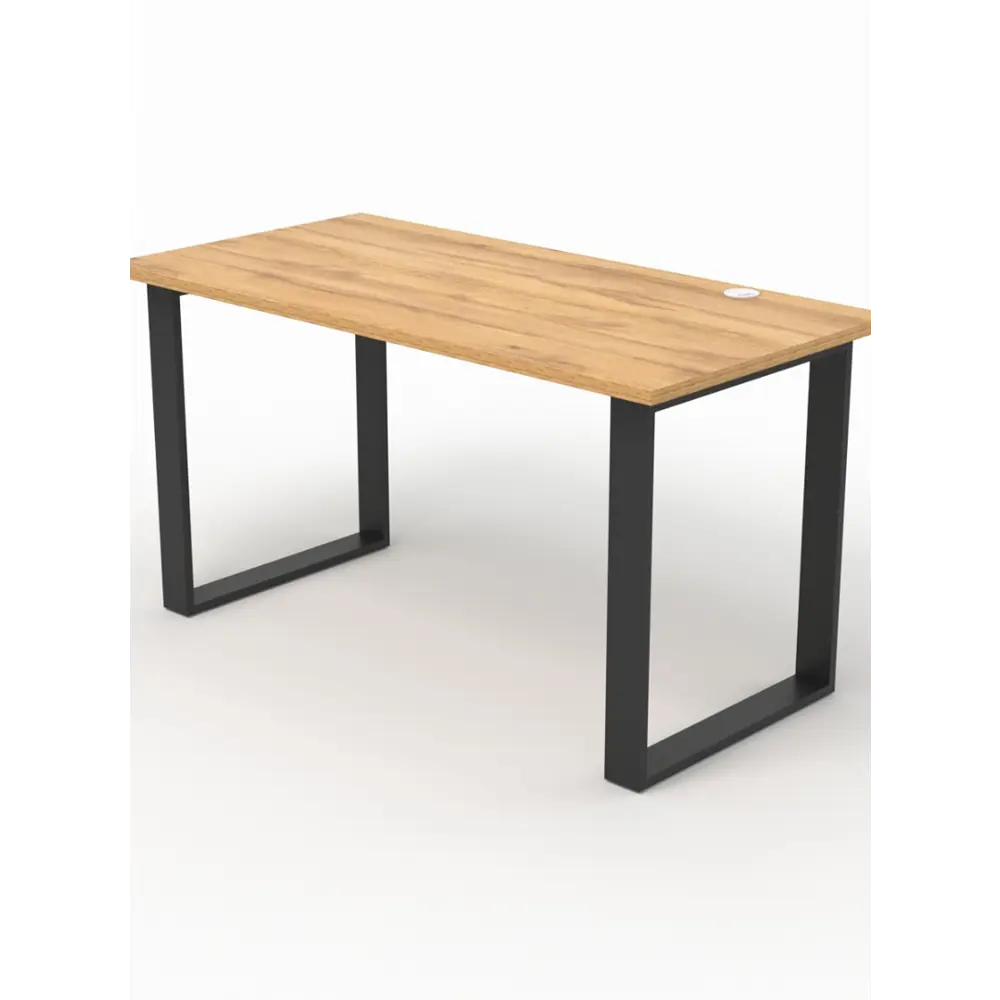 Фото Стол Стронг №14 140x75x70 см металл цвет дуб золотистый Фото Стол Стронг №14 140x75x70 см металл цвет дуб золотистый