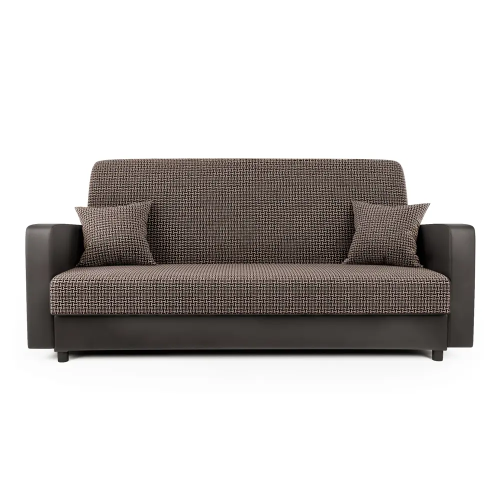 Фото 2 Диван раскладной Гамма Мелодия 215x90x90 см рогожка/экокожа цвет коричневый/шоколад Фото 2 Диван раскладной Гамма Мелодия 215x90x90 см рогожка/экокожа цвет коричневый/шоколад