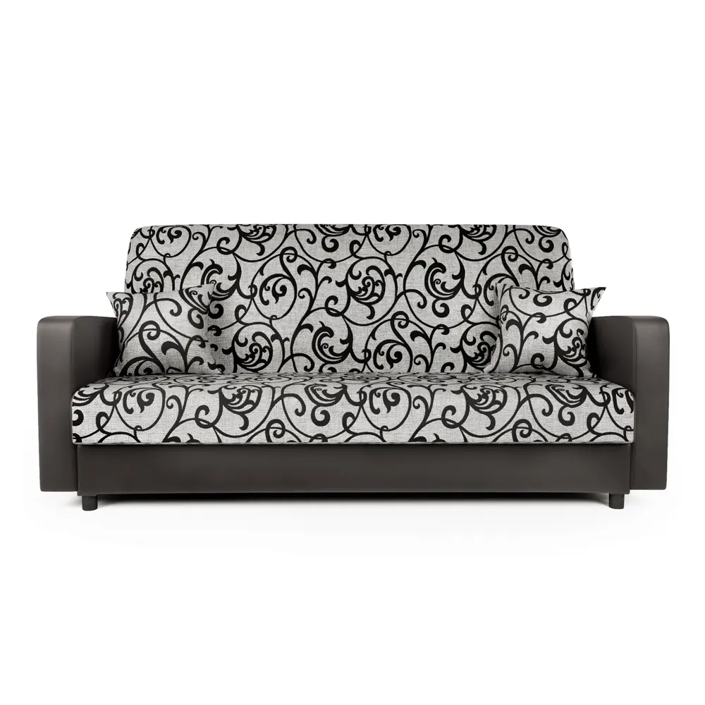 Фото 2 Диван раскладной Гамма Мелодия 215x90x90 см шенилл мальта цвет шоколад/серый с узорами Фото 2 Диван раскладной Гамма Мелодия 215x90x90 см шенилл мальта цвет шоколад/серый с узорами