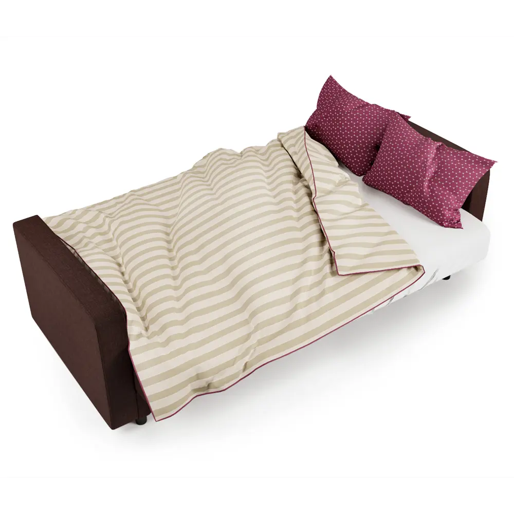 Фото 5 Диван раскладной Гамма Мелодия 215x100x100 см рогожка цвет шоколадный