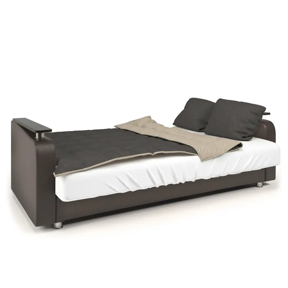 Фото 5 Диван раскладной Гамма Мелодия ДП №1 215x100x100 см шенилл цвет бежевый с ромбами/шоколад