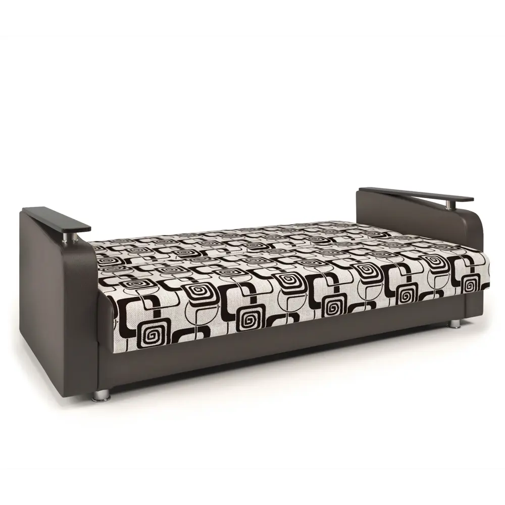 Фото 4 Диван раскладной Гамма Мелодия ДП №1 215x100x100 см шенилл цвет бежевый с ромбами/шоколад