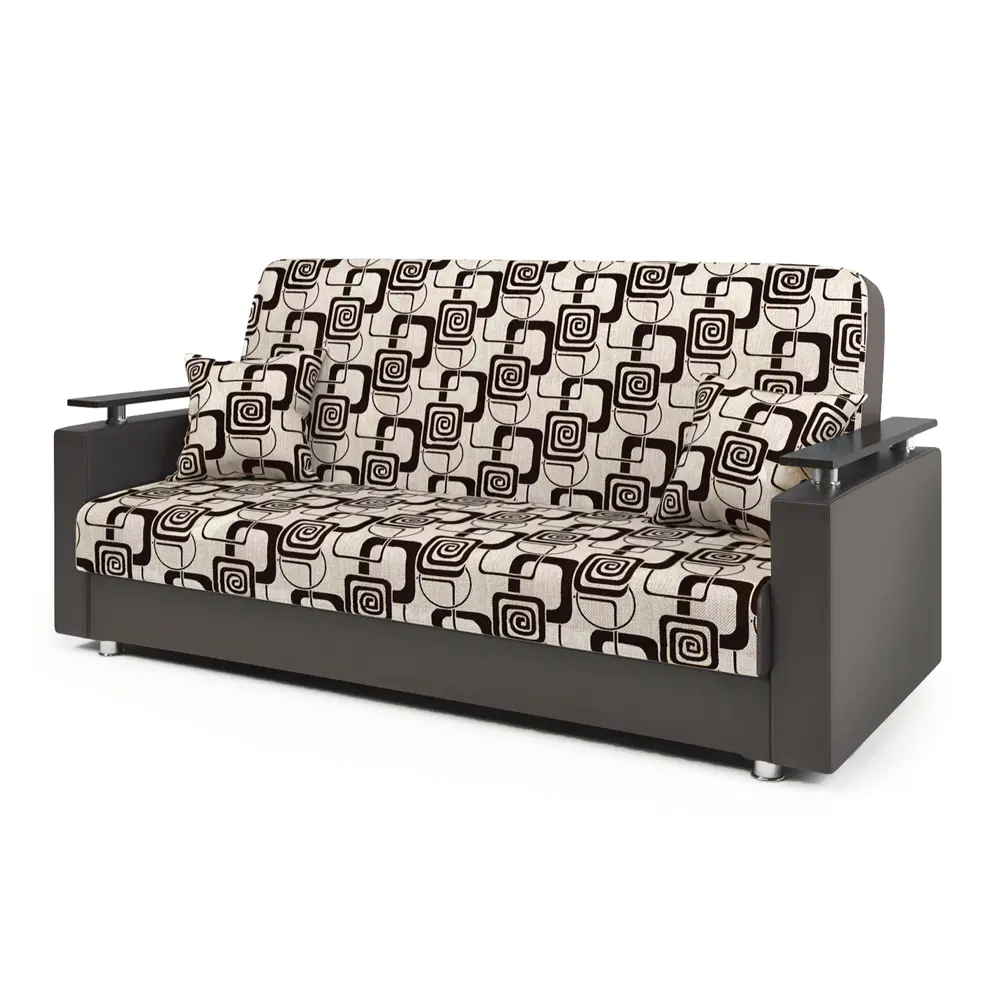 Фото 3 Диван раскладной Гамма Мелодия ДП №2 215x100x100 см шенилл цвет бежевый с ромбами/шоколад