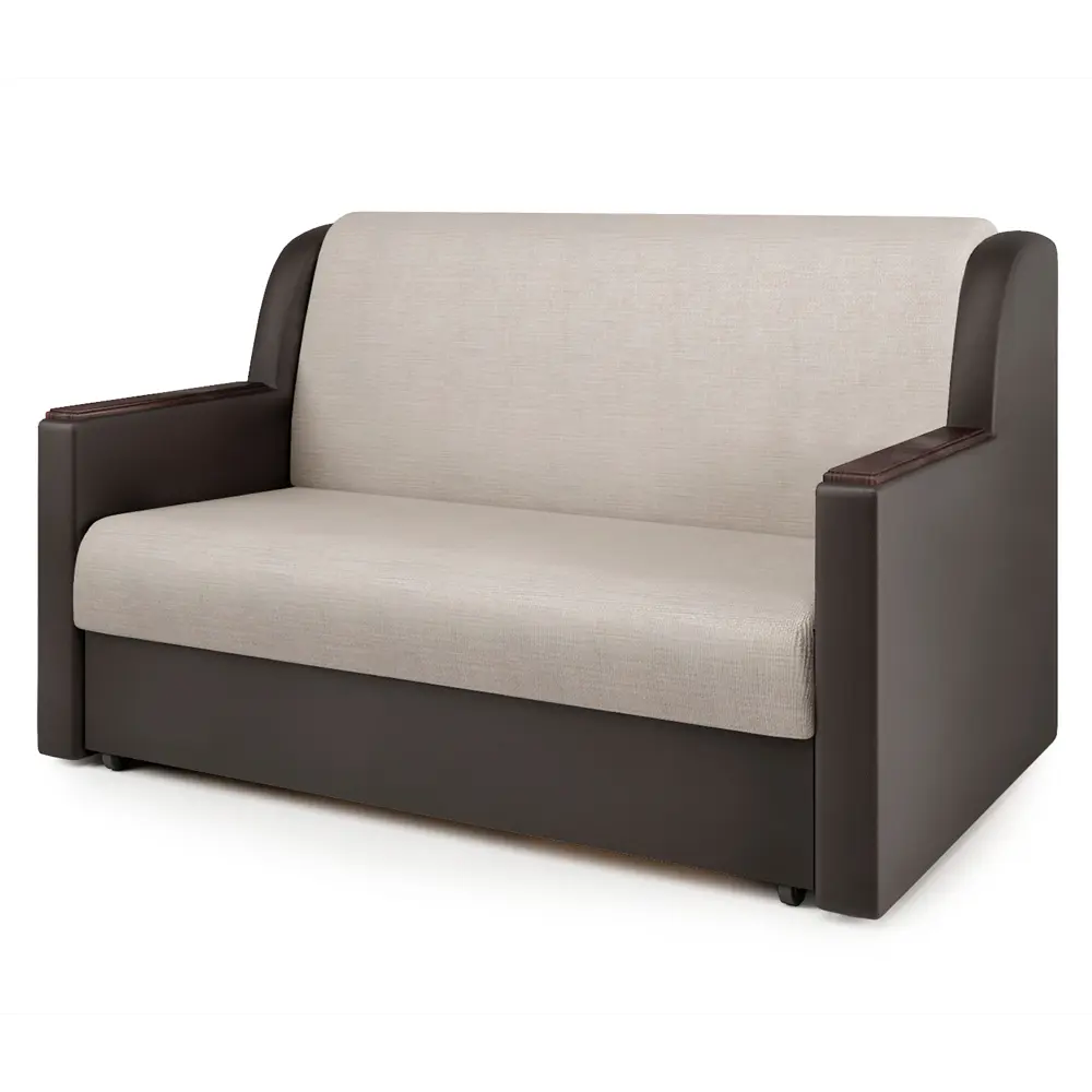 Фото 3 Диван раскладной Гамма Аккорд Д 140x95x110 см рогожка цвет шоколад/бежевый