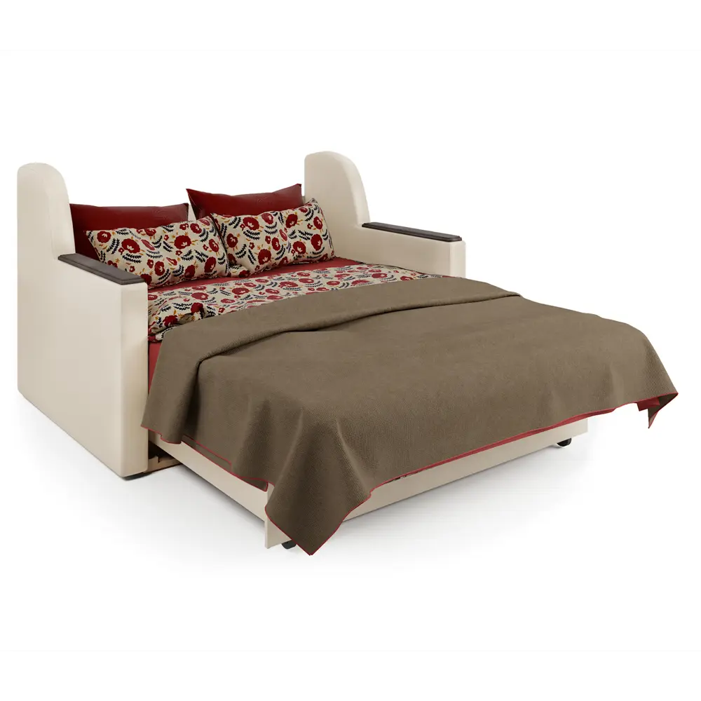 Фото 6 Диван раскладной Гамма Аккорд Д 160x95x110 см рогожка корфу/экокожа цвет коричневый/бежевый Фото 6 Диван раскладной Гамма Аккорд Д 160x95x110 см рогожка корфу/экокожа цвет коричневый/бежевый