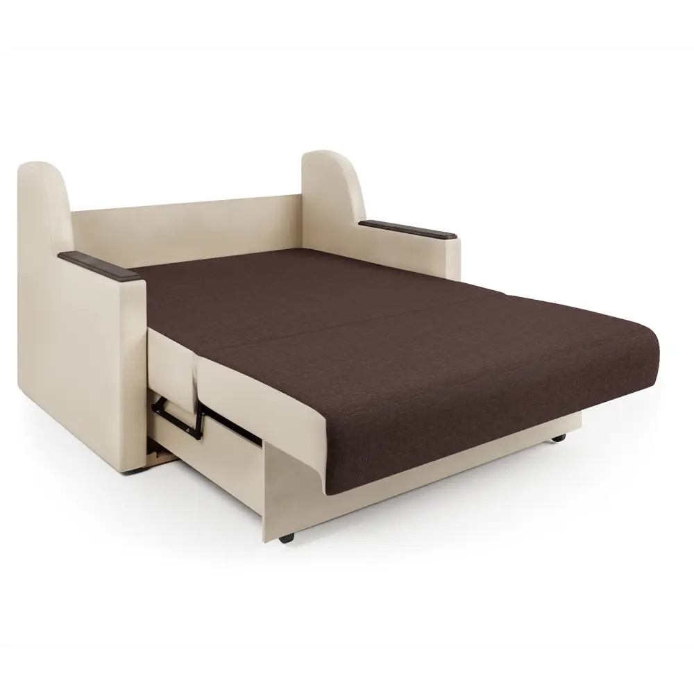 Фото 6 Диван раскладной Гамма Аккорд Д 160x95x110 см рогожка цвет шоколад/бежевый