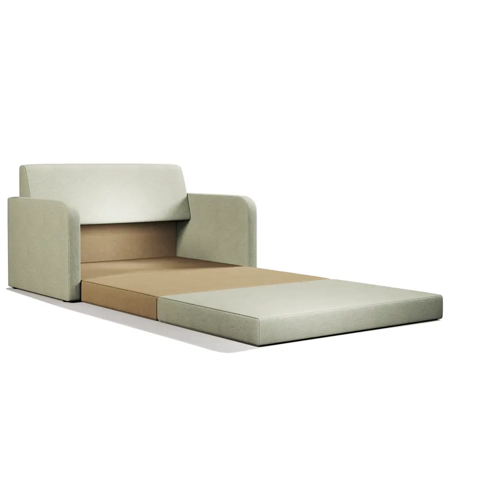 Фото 5 Диван раскладной Гамма Бит Куба 125x74x78 см рогожка цвет светло-зеленый