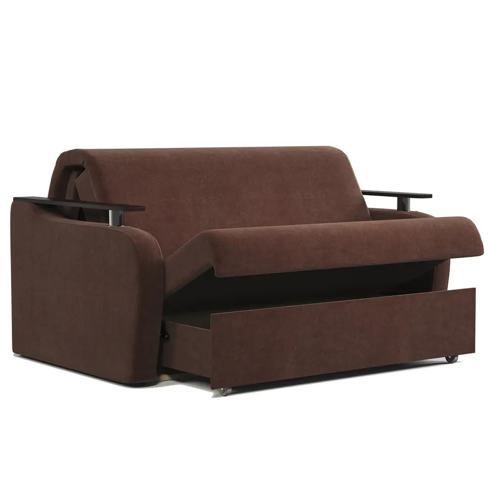 Фото 4 Диван раскладной Гамма Гранд Д 124x95x110 см велюр цвет коричневый Фото 4 Диван раскладной Гамма Гранд Д 124x95x110 см велюр цвет коричневый