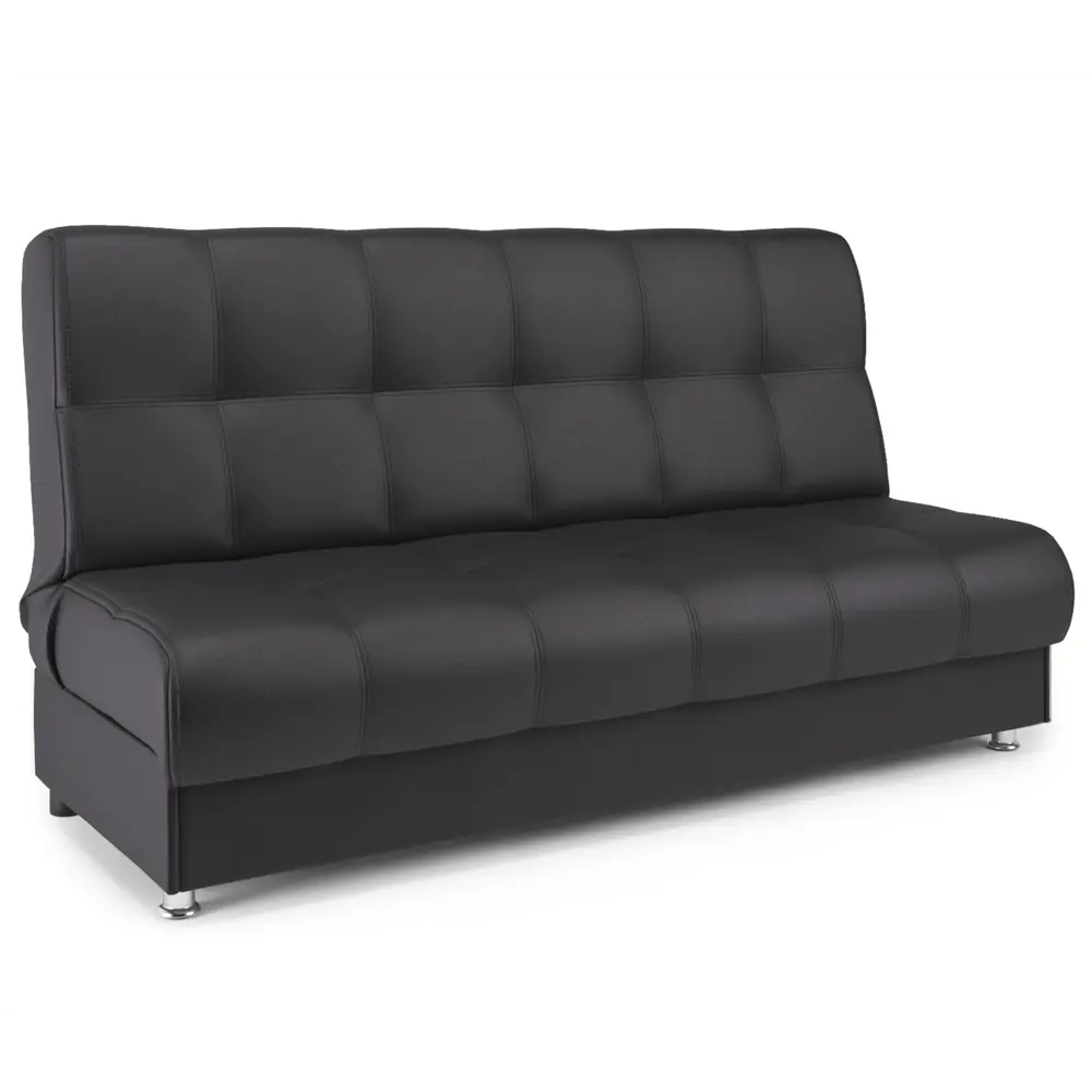 Фото Диван раскладной Гамма БП 198x91x90 см искусственная кожа цвет черный