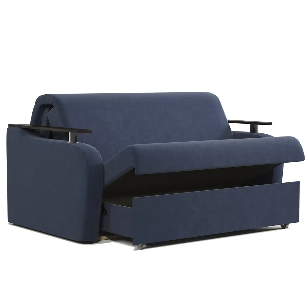 Фото 4 Диван раскладной Гамма Гранд Д 124x95x110 см велюр цвет синий Фото 4 Диван раскладной Гамма Гранд Д 124x95x110 см велюр цвет синий