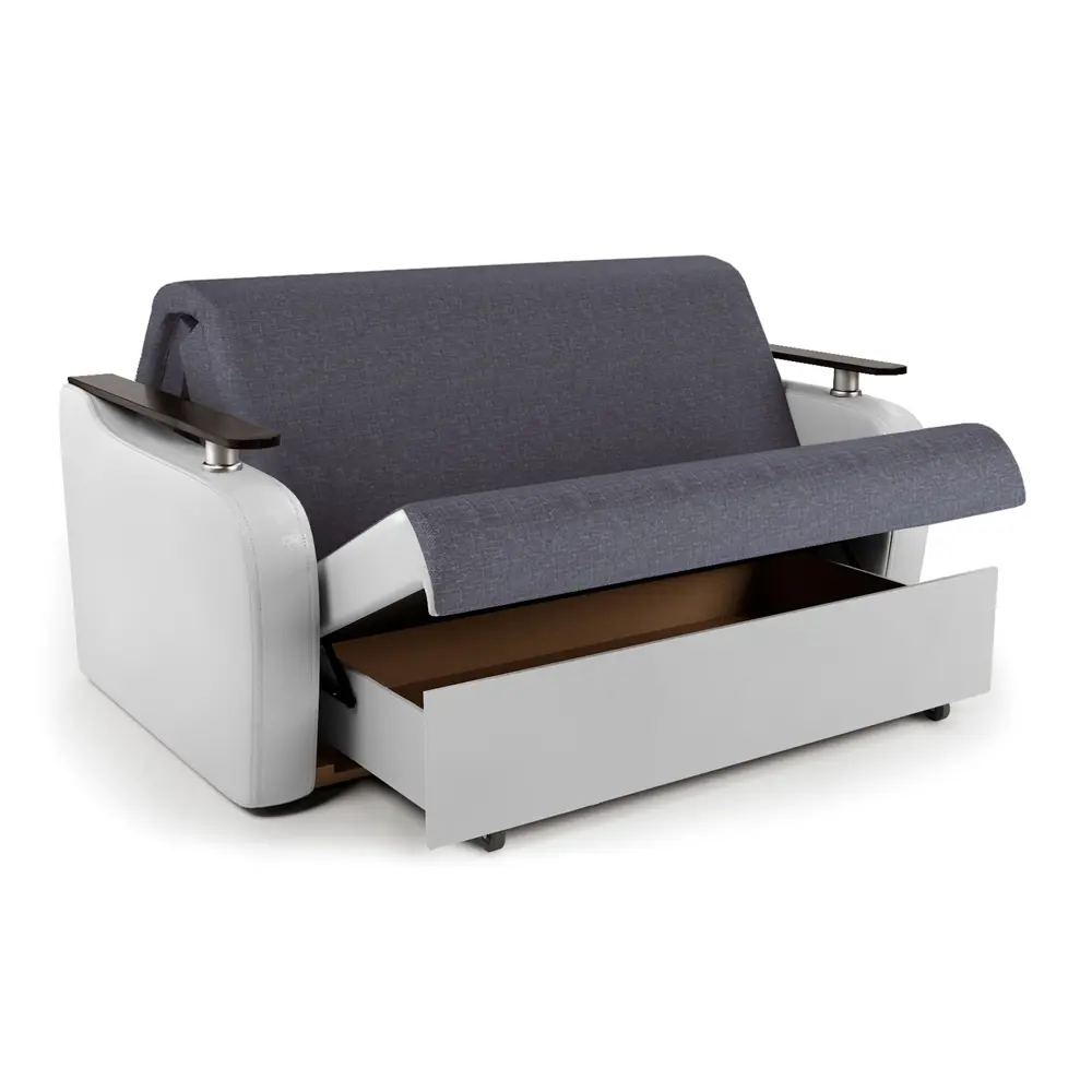 Фото 4 Диван раскладной Гамма Гранд Д 124x95x110 см рогожка цвет серый/белый Фото 4 Диван раскладной Гамма Гранд Д 124x95x110 см рогожка цвет серый/белый