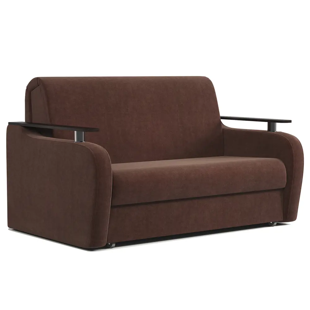 Фото Диван раскладной Гамма Гранд Д 144x95x110 см велюр цвет коричневый