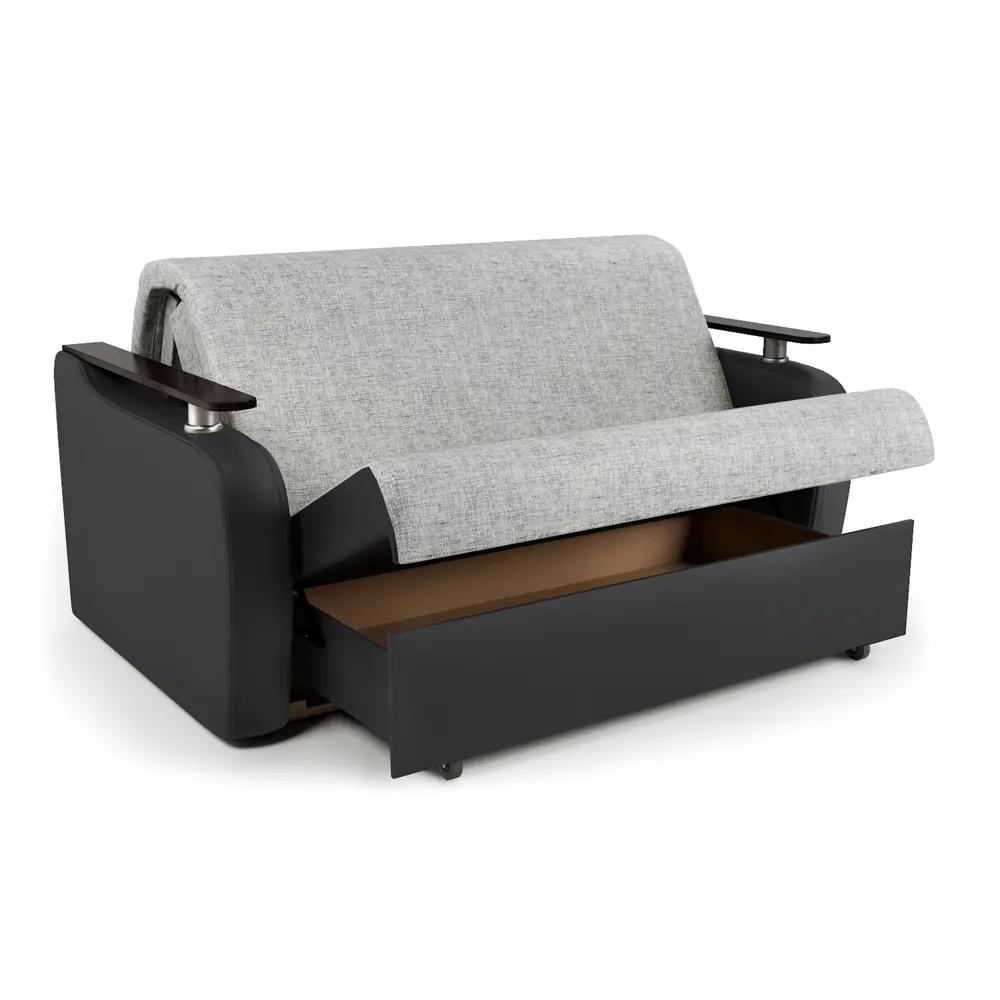 Фото 4 Диван раскладной Гамма Гранд Д 124x95x110 см шенилл цвет черный/светло-серый Фото 4 Диван раскладной Гамма Гранд Д 124x95x110 см шенилл цвет черный/светло-серый