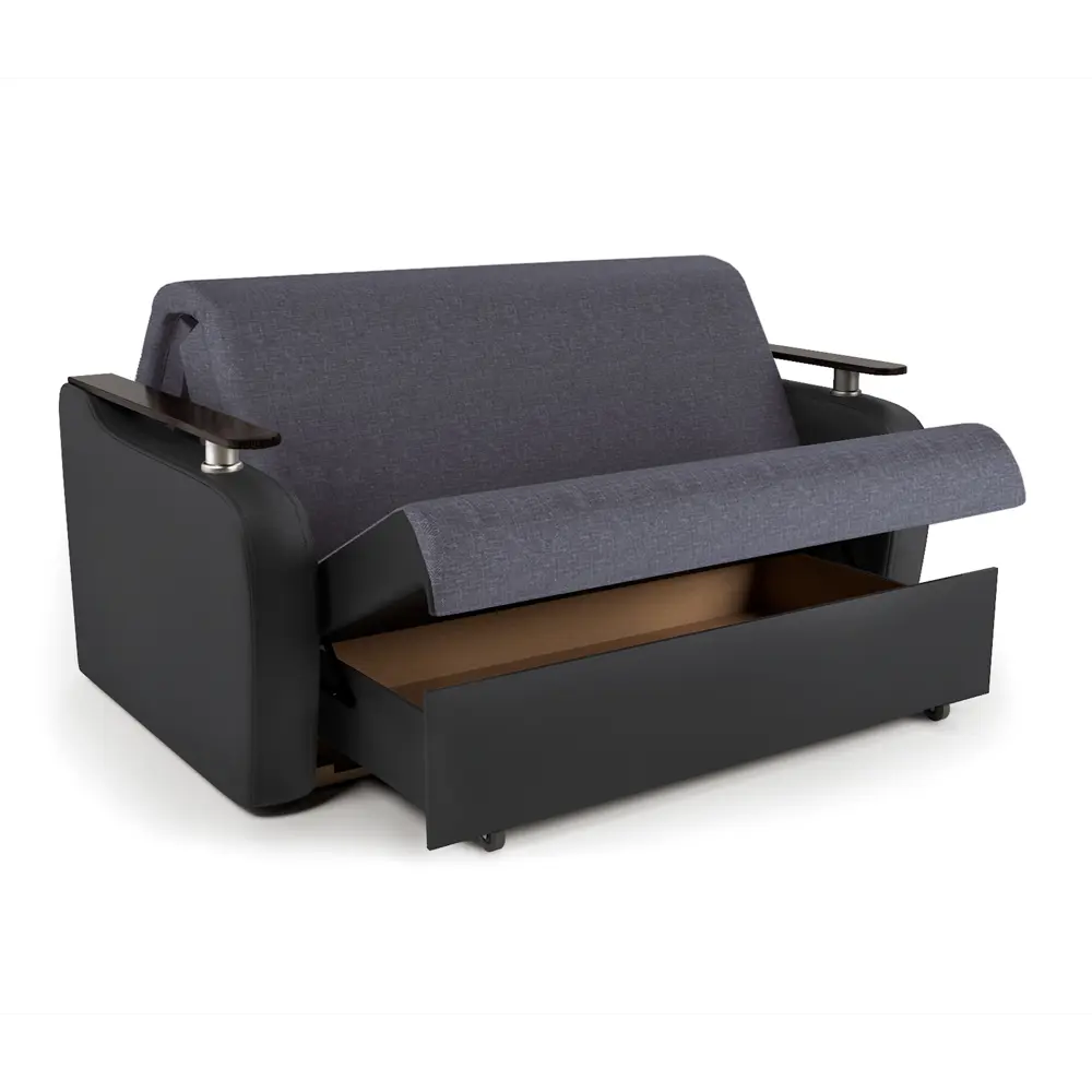 Фото 4 Диван раскладной Гамма Гранд Д 144x95x110 см рогожка цвет серый/черный Фото 4 Диван раскладной Гамма Гранд Д 144x95x110 см рогожка цвет серый/черный