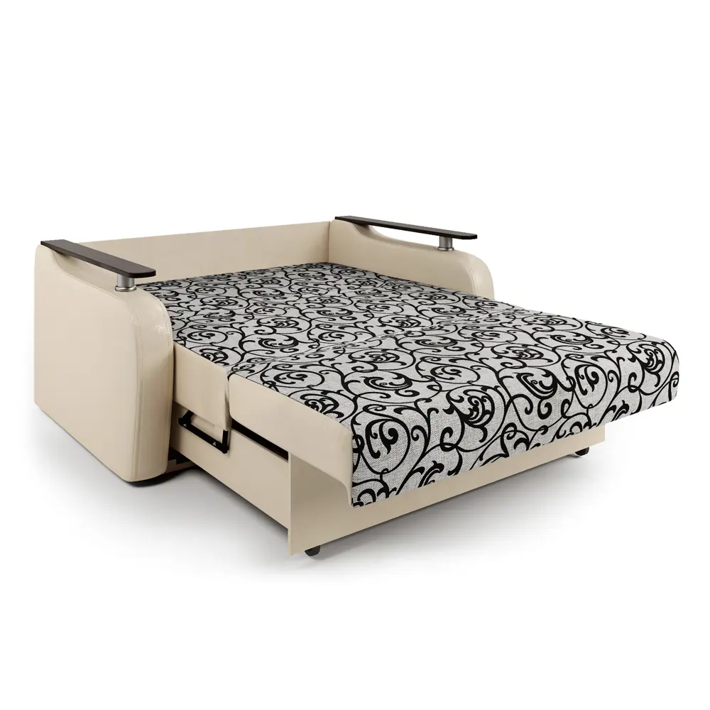 Фото 5 Диван раскладной Гамма Гранд Д 144x95x110 см шенилл цвет бежевый/серый с узорами