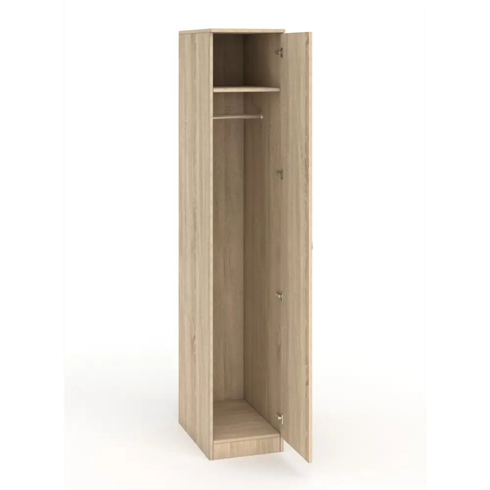 Фото Шкаф распашной с 1 дверью ШО-33 37x192x56 см ЛДСП цвет дуб сонома Фото Шкаф распашной с 1 дверью ШО-33 37x192x56 см ЛДСП цвет дуб сонома