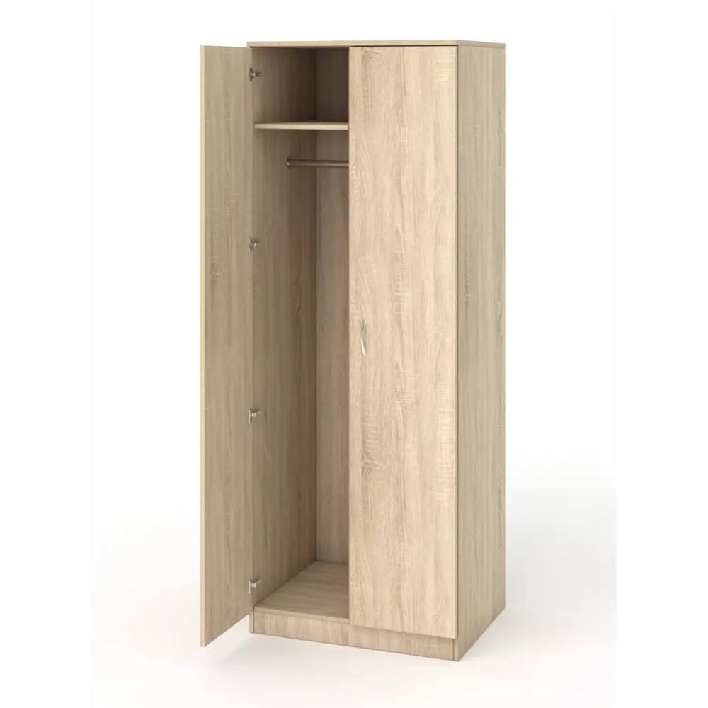 Фото Шкаф распашной с 2 дверями ШО-34 71x192x56 см ЛДСП цвет дуб сонома Фото Шкаф распашной с 2 дверями ШО-34 71x192x56 см ЛДСП цвет дуб сонома