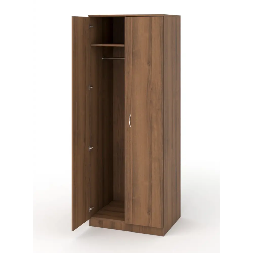 Фото Шкаф распашной с 2 дверями ШО-34 71x192x56 см ЛДСП цвет орех Фото Шкаф распашной с 2 дверями ШО-34 71x192x56 см ЛДСП цвет орех