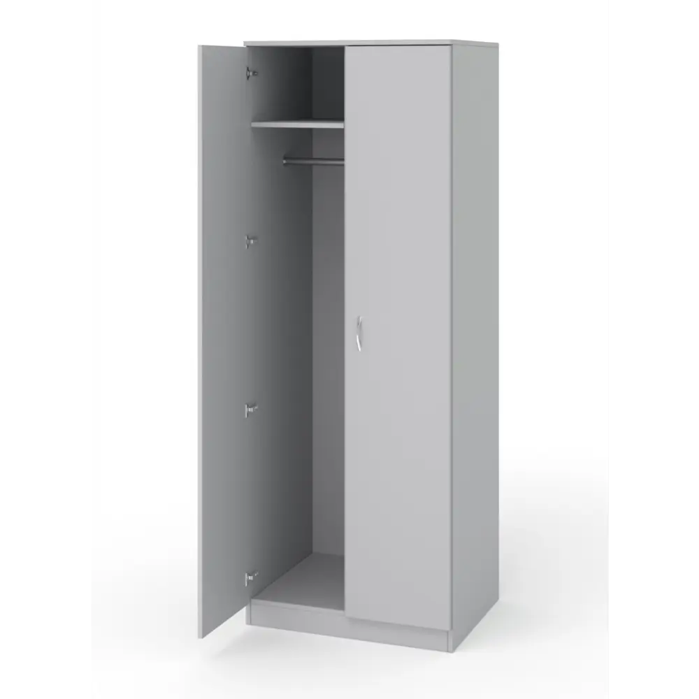 Фото Шкаф распашной с 2 дверями ШО-34 71x192x56 см ЛДСП цвет серый