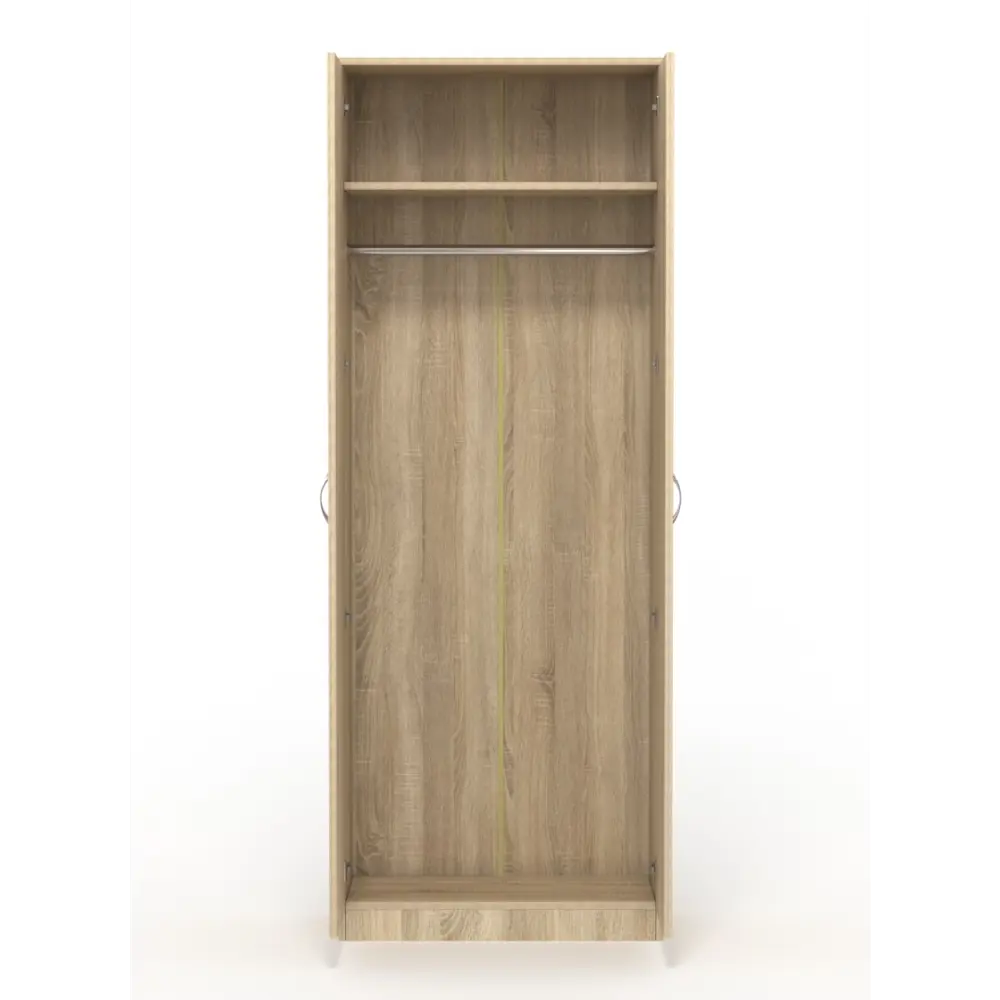 Фото 3 Шкаф распашной с 2 дверями ШО-35 71x192x37 см ЛДСП цвет дуб сонома