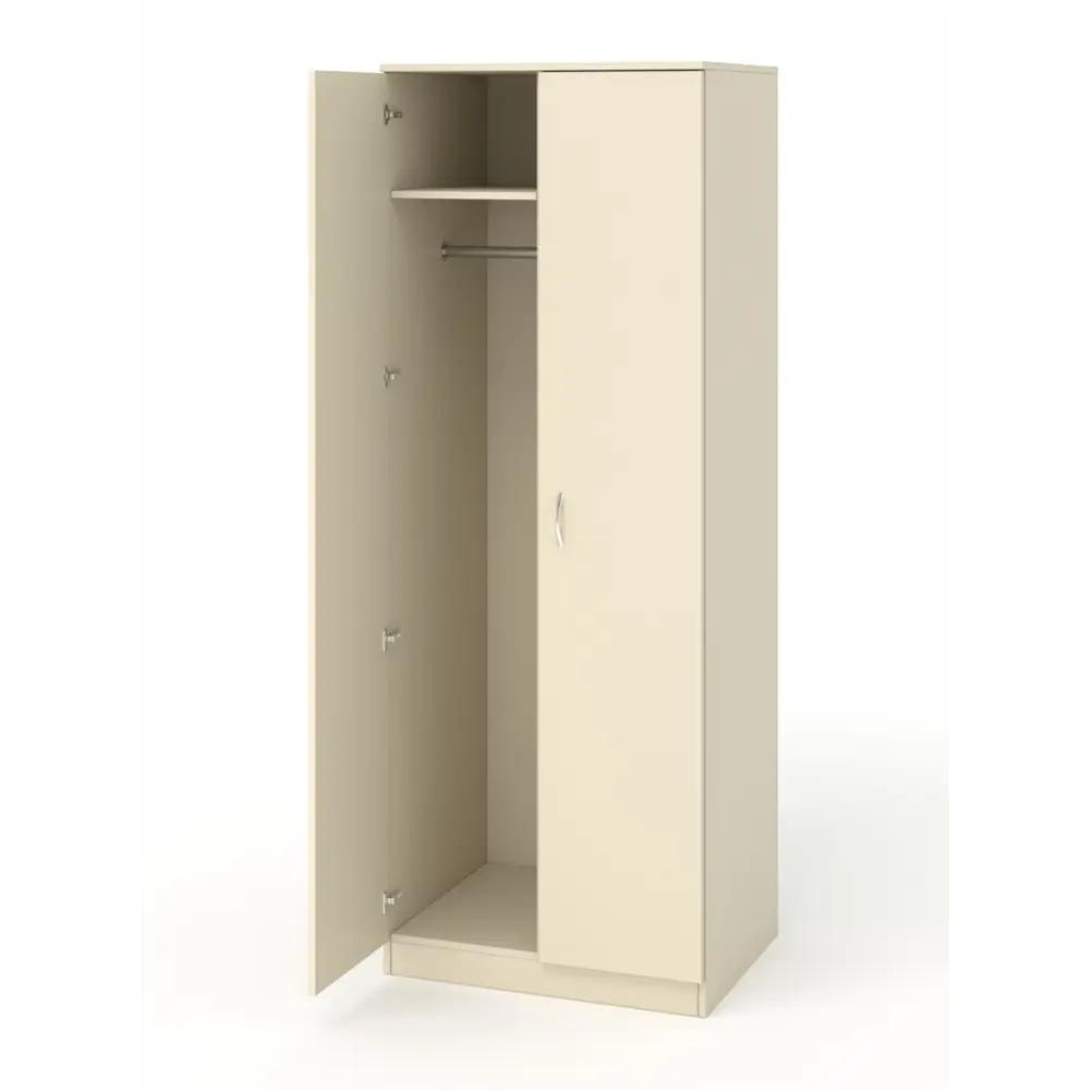 Фото Шкаф распашной с 2 дверями ШО-34 71x192x56 см ЛДСП цвет крем вайс Фото Шкаф распашной с 2 дверями ШО-34 71x192x56 см ЛДСП цвет крем вайс