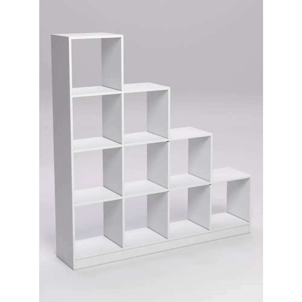 Фото Стеллаж Лестница №3 10 секций 155x148x30 см ЛДСП цвет белый Фото Стеллаж Лестница №3 10 секций 155x148x30 см ЛДСП цвет белый