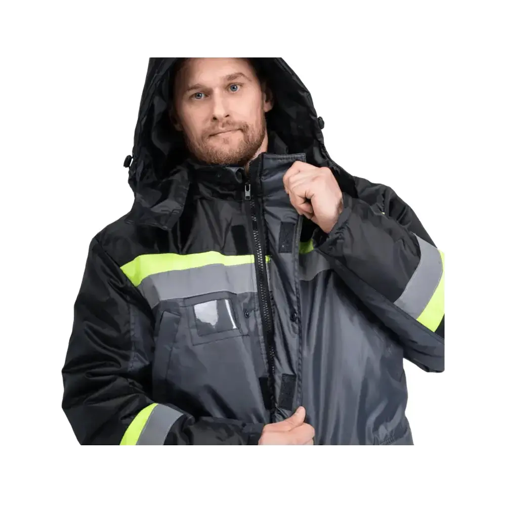 Фото 6 Костюм рабочий утепленный Градус 76139 темно-серый/черный/лимон размер 52-54 рост 194-200 см