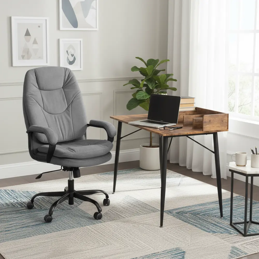 Фото 2 Офисное кресло Tetchair Comfort Lux 52x125x46 см велюр цвет серый Фото 2 Офисное кресло Tetchair Comfort Lux 52x125x46 см велюр цвет серый