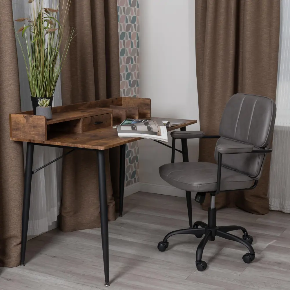 Фото 2 Офисное кресло Tetchair Alpha 50x100x44 см искусственная замша цвет серый