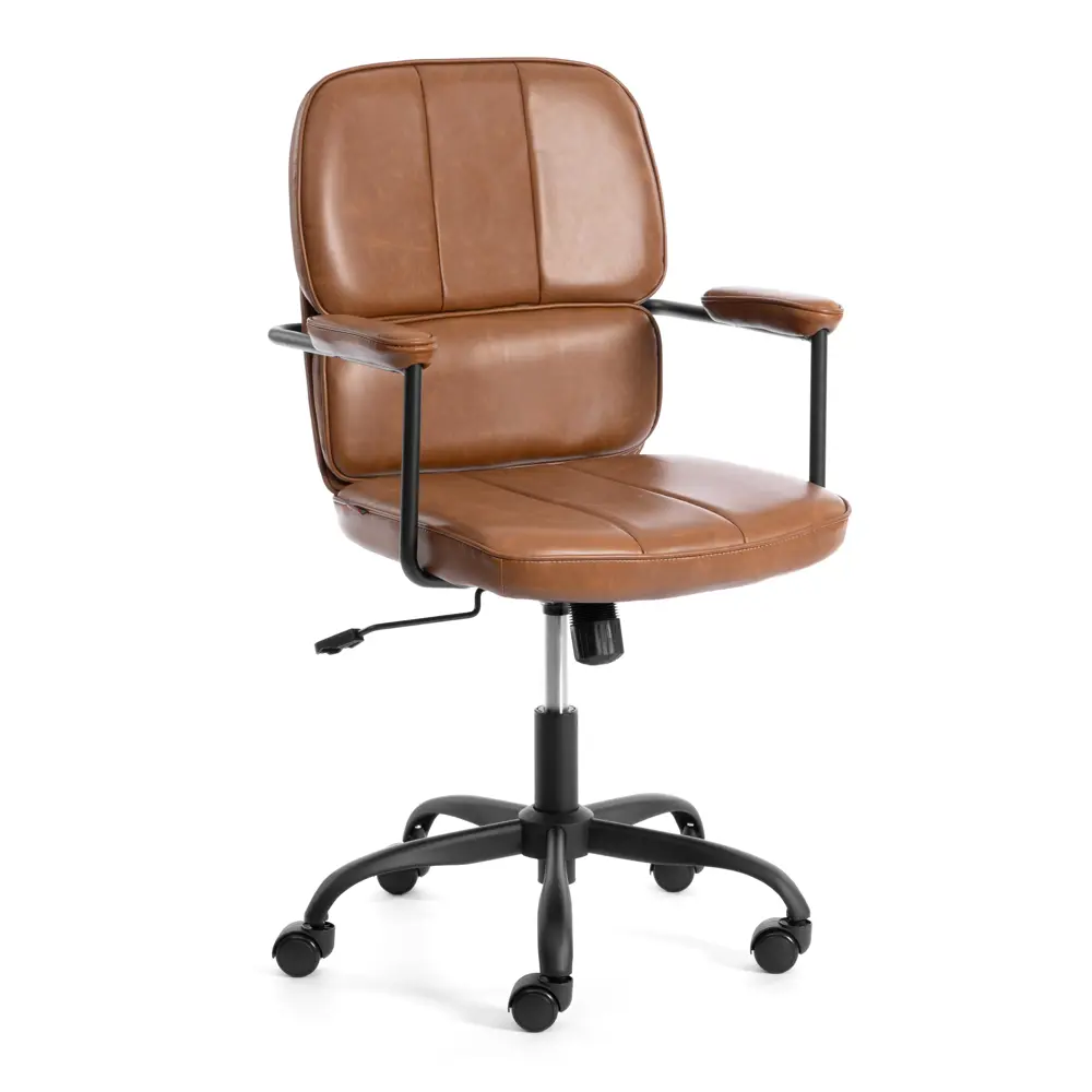 Фото Офисное кресло Tetchair Alpha 50x100x44 см искусственная кожа цвет коричневый Фото Офисное кресло Tetchair Alpha 50x100x44 см искусственная кожа цвет коричневый