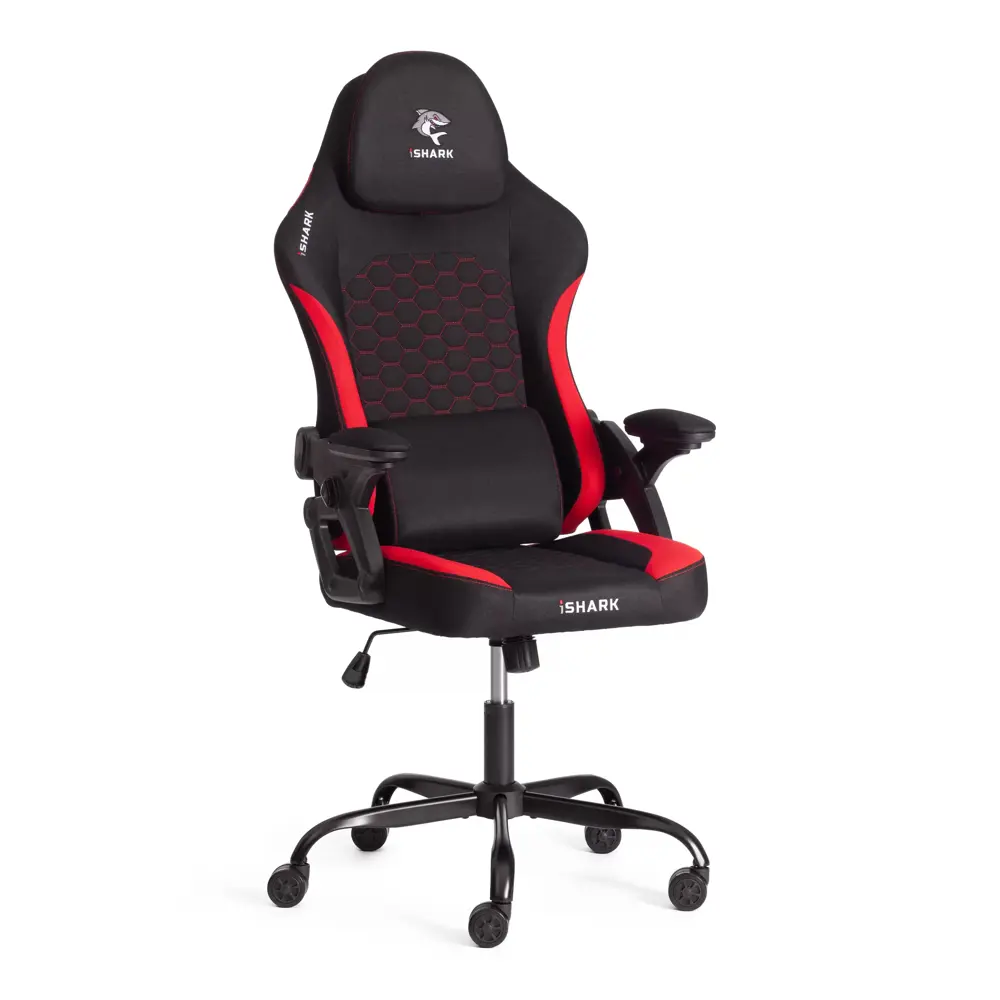 Фото Офисное кресло Tetchair iShark 48x133x50 см ткань цвет черный/красный Фото Офисное кресло Tetchair iShark 48x133x50 см ткань цвет черный/красный