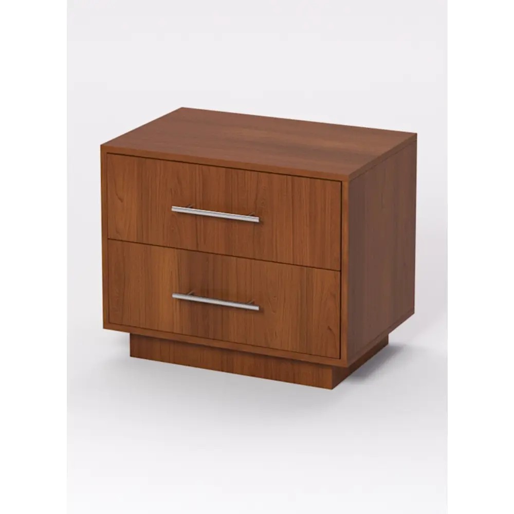 Фото Тумба прикроватная №3 2 ящика 60x50x40 см ЛДСП цвет орех