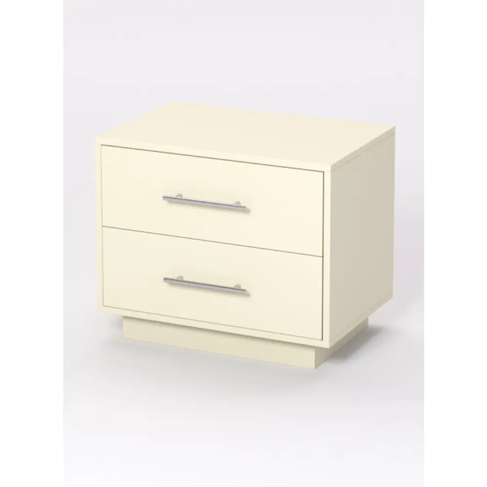 Фото Тумба прикроватная №3 2 ящика 60x50x40 см ЛДСП цвет кремовый