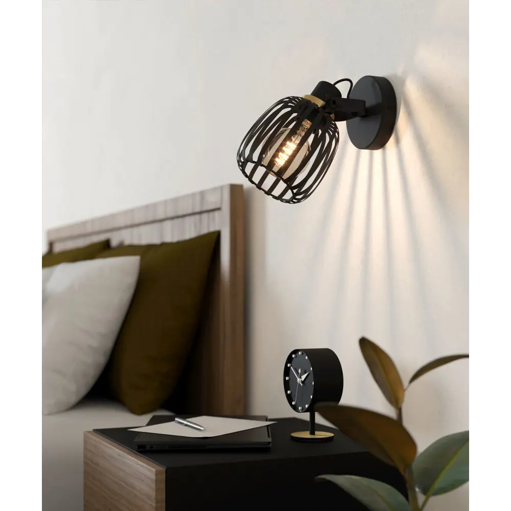 Фото 2 Спот поворотный Eglo 900661 1 лампа E27 2 м² цвет черный