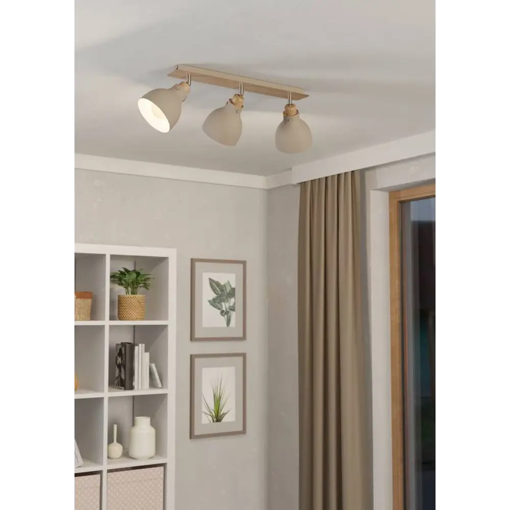 Фото 2 Спот поворотный Eglo 900713 3 лампы E27 24 м² цвет коричневый Фото 2 Спот поворотный Eglo 900713 3 лампы E27 24 м² цвет коричневый