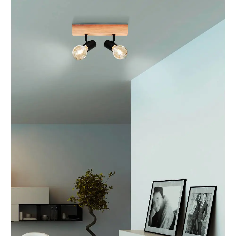 Фото 2 Спот поворотный Eglo 99478 2 лампы E27 5 м² цвет коричневый Фото 2 Спот поворотный Eglo 99478 2 лампы E27 5 м² цвет коричневый