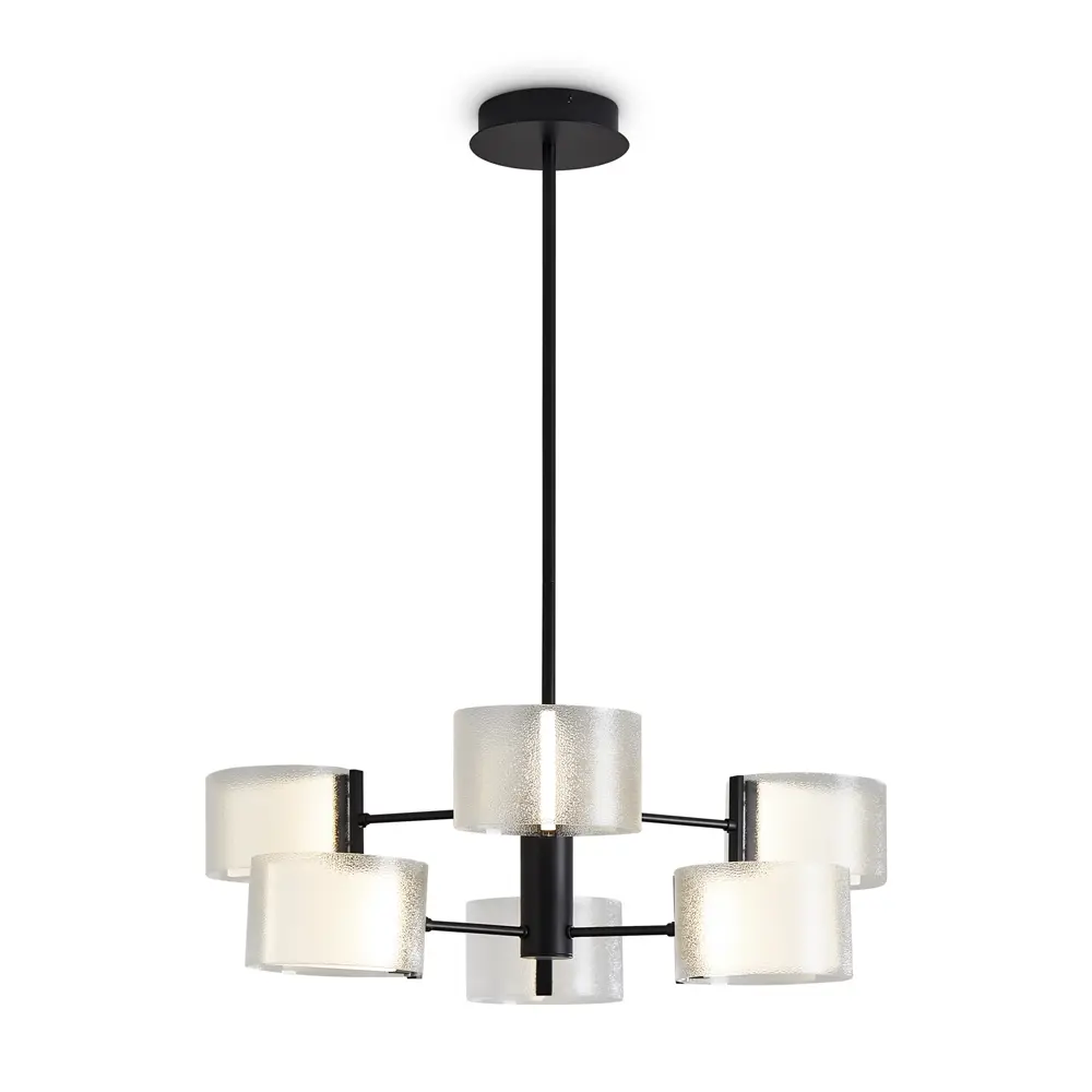 Фото Люстра на штанге светодиодная Freya Ice Fr5541cl-l30b 18 м² теплый белый свет цвет черный Фото Люстра на штанге светодиодная Freya Ice Fr5541cl-l30b 18 м² теплый белый свет цвет черный