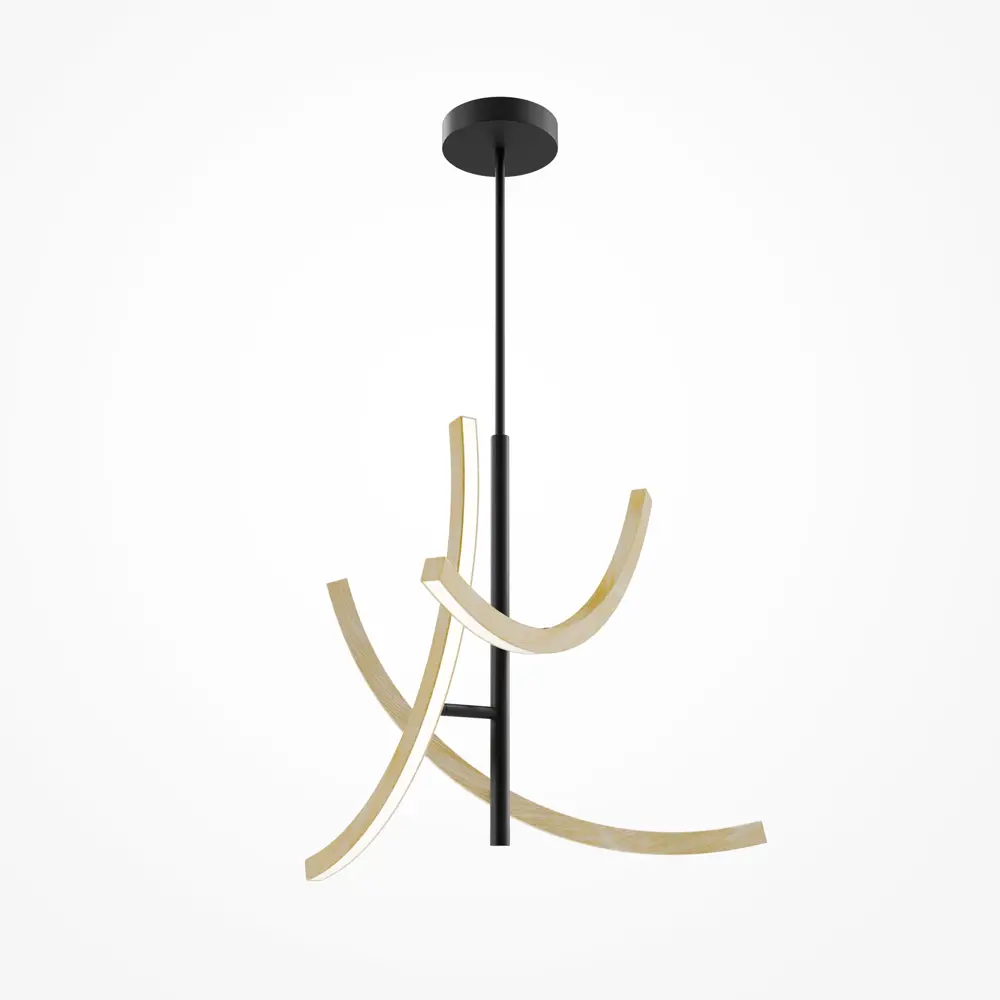 Фото 12 Светильник подвесной светодиодный Maytoni Mod428pl-l27bk 8 м² теплый белый свет цвет черный Фото 12 Светильник подвесной светодиодный Maytoni Mod428pl-l27bk 8 м² теплый белый свет цвет черный