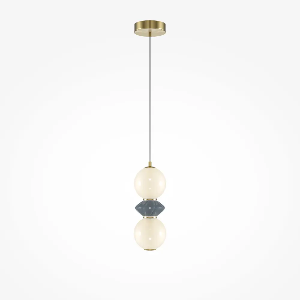 Фото 5 Светильник подвесной светодиодный Maytoni Mod362pl-l10gr3k 10 м² теплый белый свет цвет жёлтый/золотой