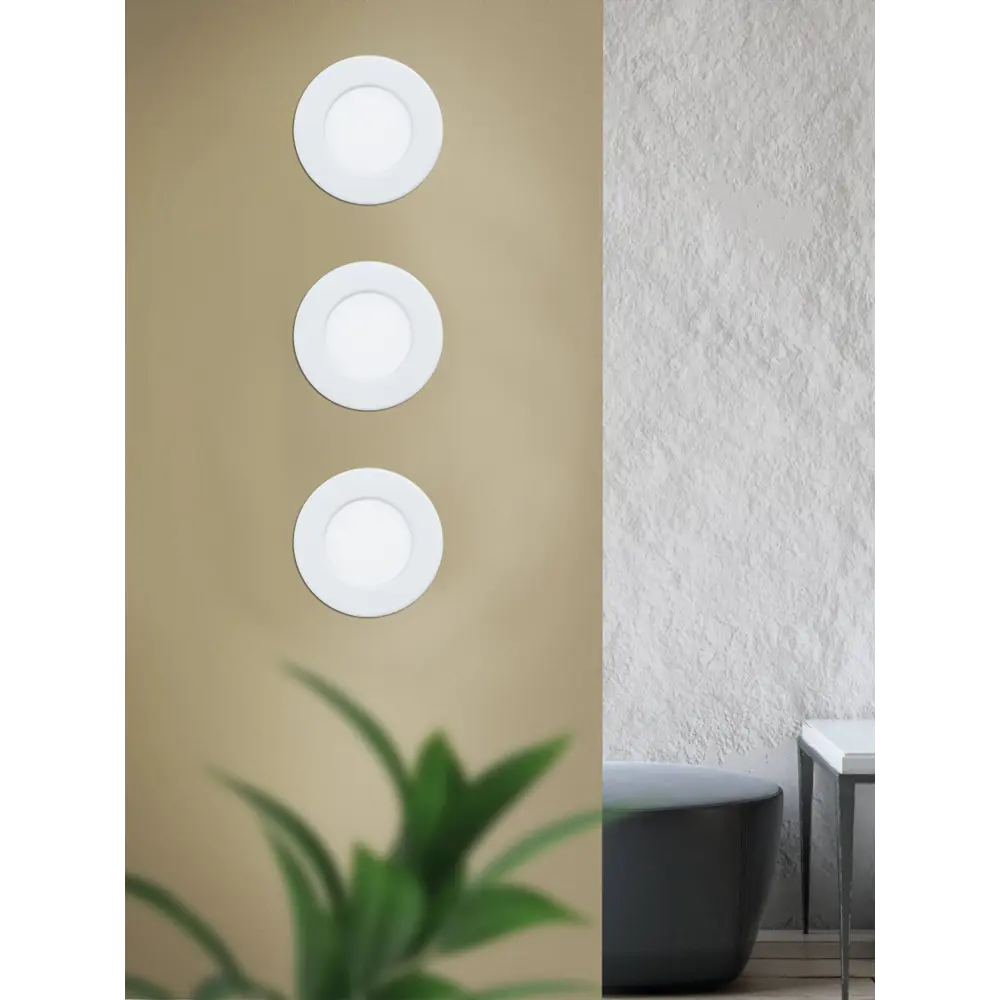 Фото 3 Светильник точечный встраиваемый светодиодный влагозащищенный Eglo Fueva 5 99202 под отверстие 75 мм 2.7 Вт теплый белый свет цвет белый Фото 3 Светильник точечный встраиваемый светодиодный влагозащищенный Eglo Fueva 5 99202 под отверстие 75 мм 2.7 Вт теплый белый свет цвет белый