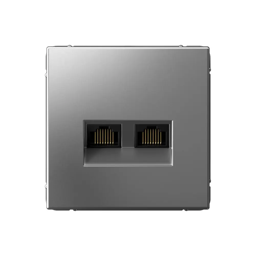 Фото Розетка RJ45 встраиваемая Systeme electric ArtGallery GAL000988 цвет сталь