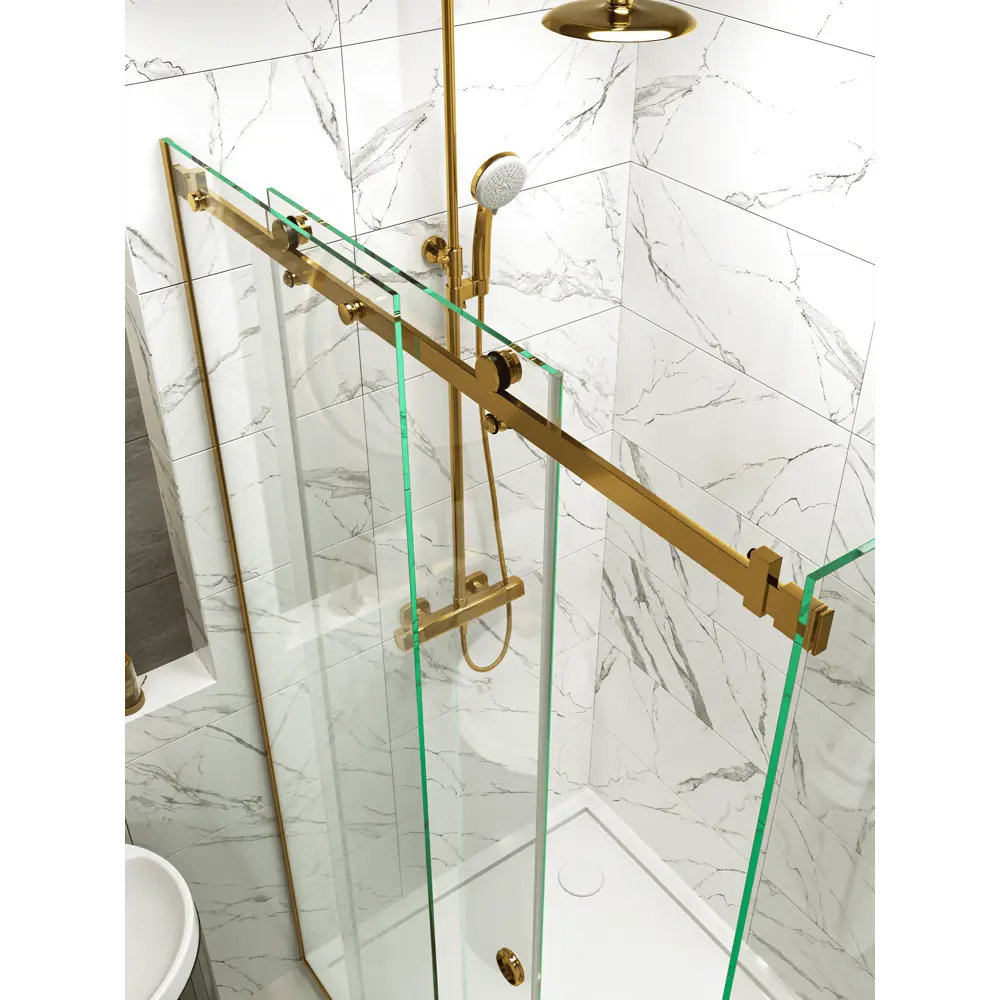 Фото 2 Душевой уголок H.A.G VISION VS 80x110см профиль золотой стекло прозрачное закаленное Фото 2 Душевой уголок H.A.G VISION VS 80x110см профиль золотой стекло прозрачное закаленное