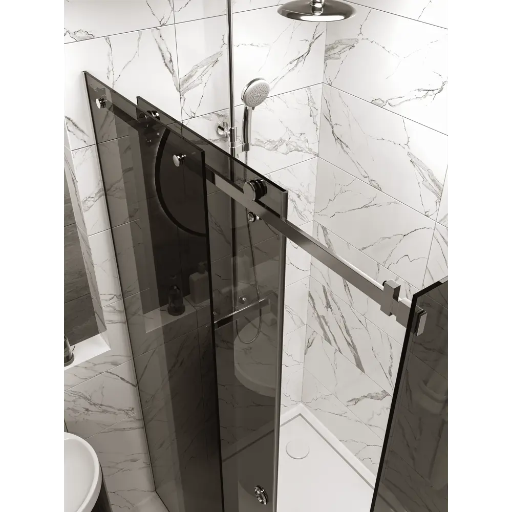 Фото 3 Душевой уголок H.A.G VISION VS 80x130см профиль хром стекло тонированный