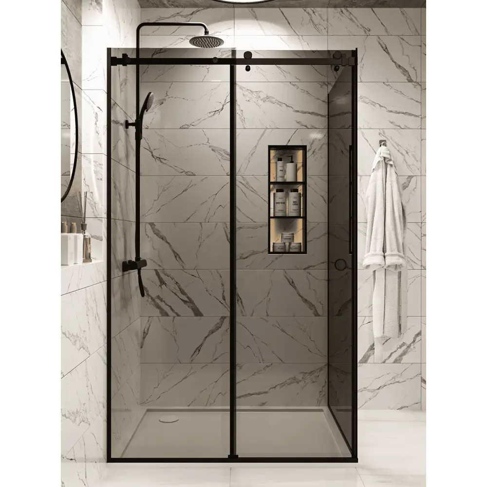 Фото 5 Душевой уголок H.A.G VISION VS 90x120см профиль черный стекло тонированный Фото 5 Душевой уголок H.A.G VISION VS 90x120см профиль черный стекло тонированный