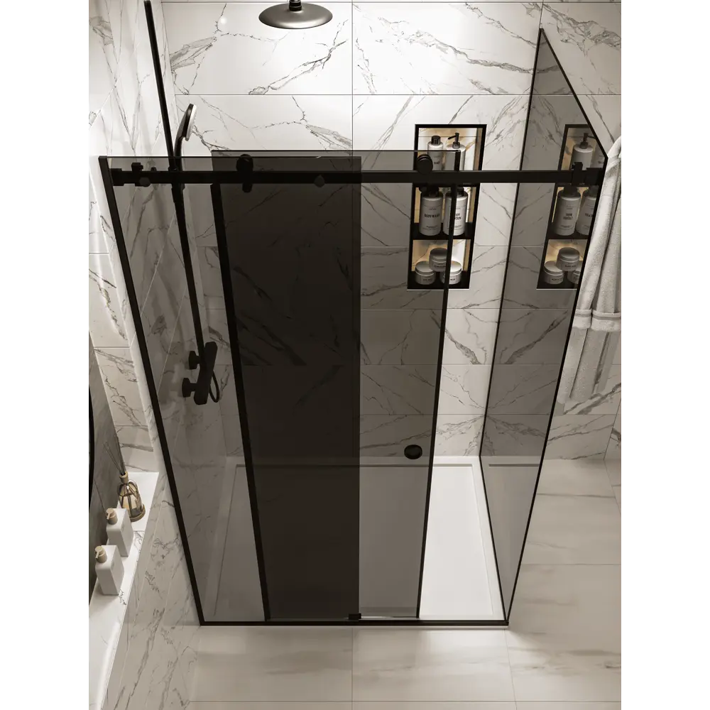 Фото 4 Душевой уголок H.A.G VISION VS 90x120см профиль черный стекло тонированный Фото 4 Душевой уголок H.A.G VISION VS 90x120см профиль черный стекло тонированный